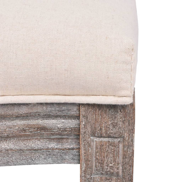 Scaune de bucătărie, 2 buc., crem, material textil WALTI