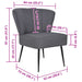 Scaun cocktail, gri închis, material textil - WALTI WALTI