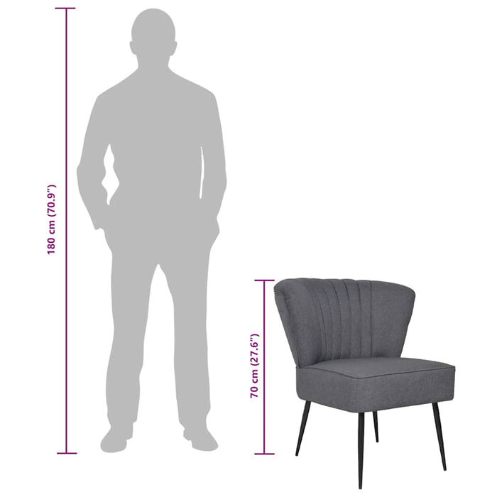 Scaun cocktail, gri închis, material textil - WALTI WALTI