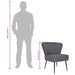 Scaun cocktail, gri închis, material textil - WALTI WALTI