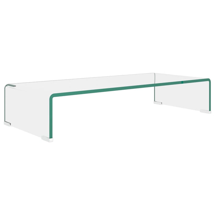 Stand TV/Suport monitor, sticlă transparentă 70x30x13 cm - WALTI WALTI