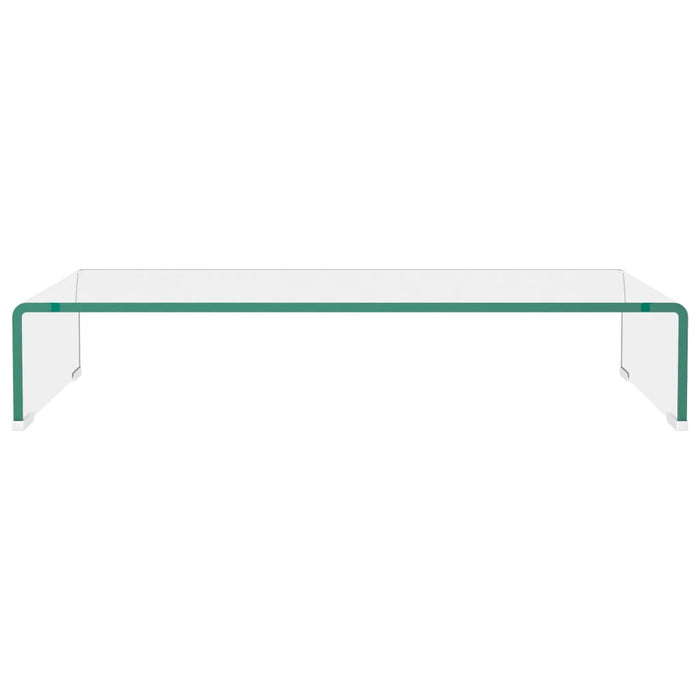 Stand TV/Suport monitor, sticlă transparentă 70x30x13 cm - WALTI WALTI