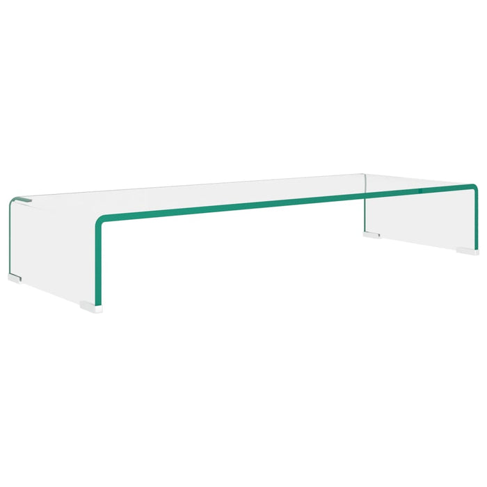 Stand TV/Suport monitor, sticlă transparentă, 80x30x13 cm - WALTI WALTI