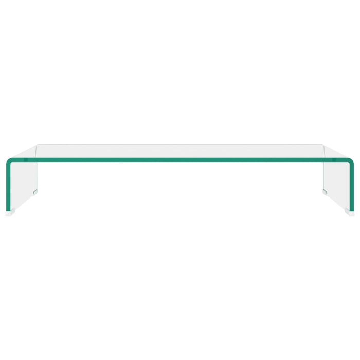 Stand TV/Suport monitor, sticlă transparentă, 80x30x13 cm - WALTI WALTI