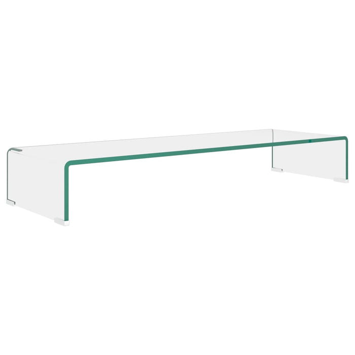 Stand TV/Suport monitor sticlă transparentă 90x30x13 cm - WALTI WALTI