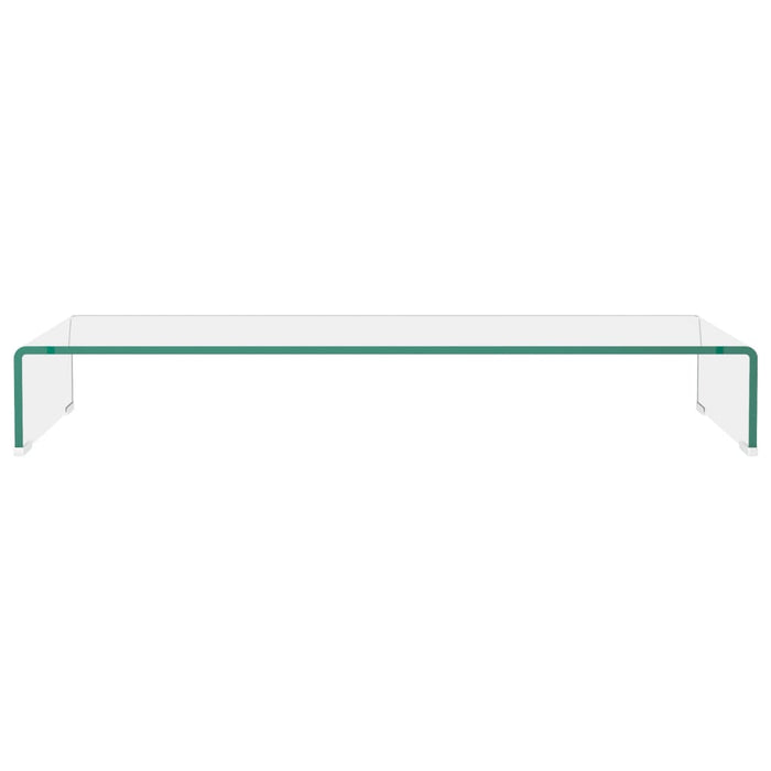 Stand TV/Suport monitor sticlă transparentă 90x30x13 cm - WALTI WALTI