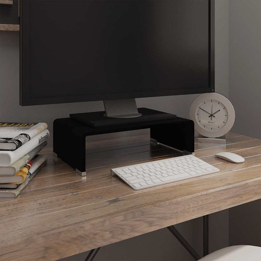 Stativ TV/Suport monitor, sticlă, 40 x 25 x 11 cm, negru - WALTI WALTI