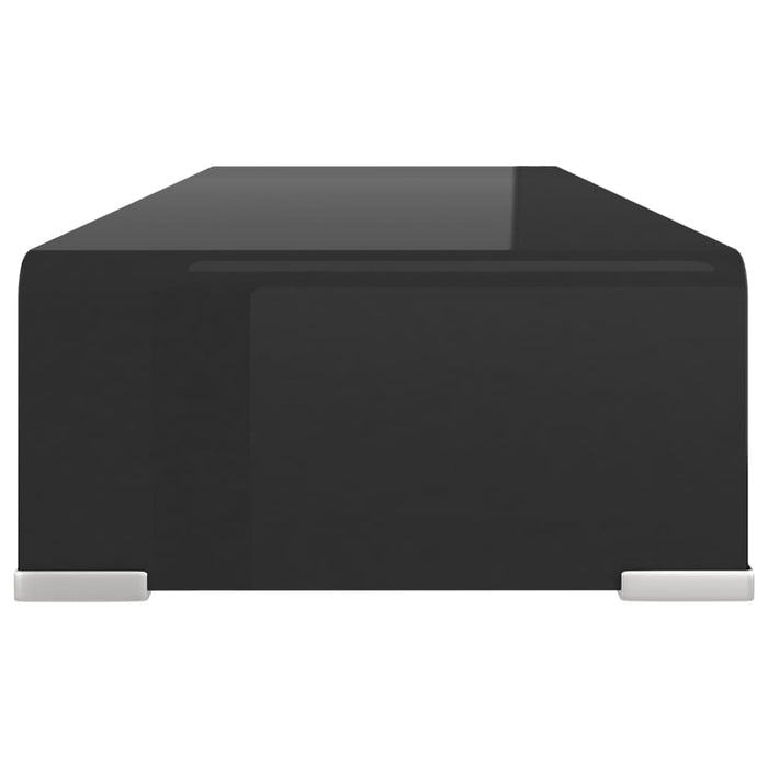 Stand TV/suport monitor din sticlă, negru, 60x25x11 cm WALTI