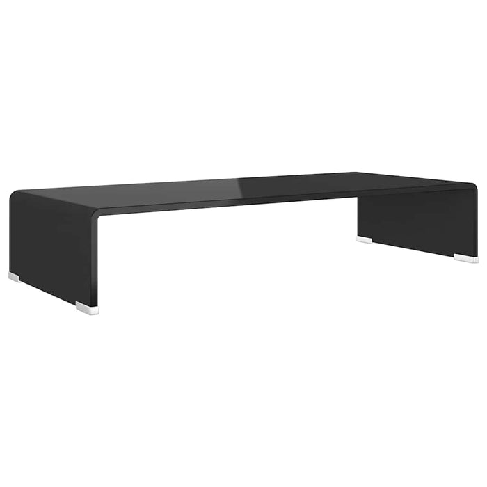 Stand TV/Suport monitor, sticlă, 70x30x13 cm, negru - WALTI WALTI