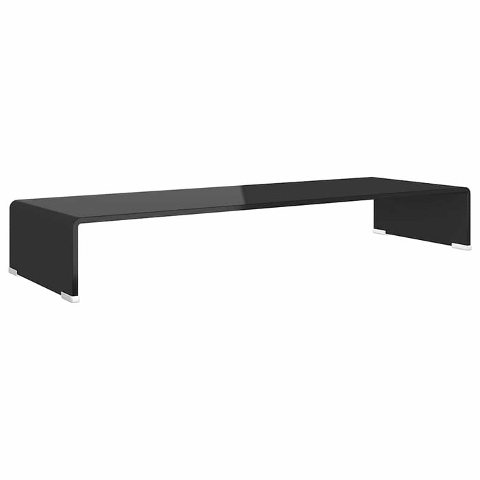 Stand TV/Suport monitor sticlă, 90x30x13 cm, negru - WALTI WALTI
