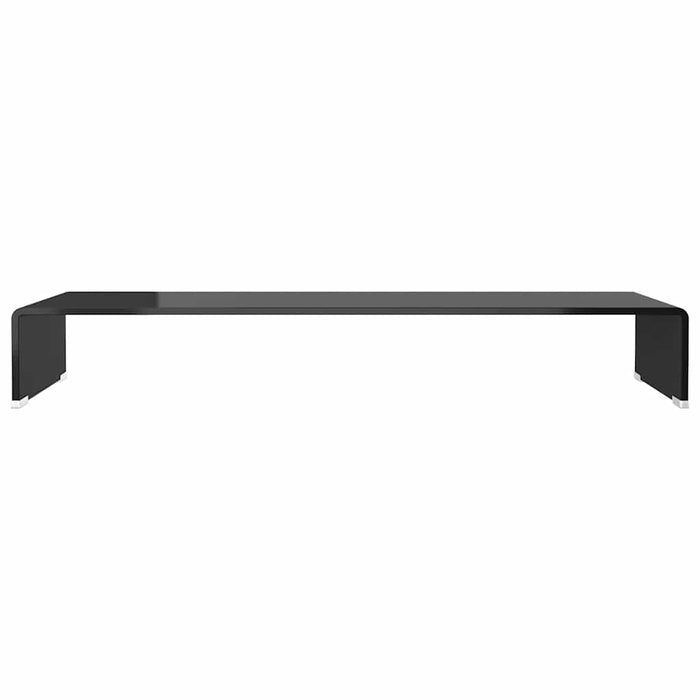 Stand TV/Suport monitor sticlă, 90x30x13 cm, negru - WALTI WALTI