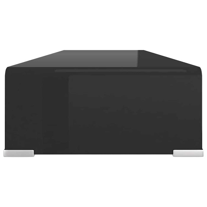 Stand TV/Suport monitor sticlă, 90x30x13 cm, negru - WALTI WALTI