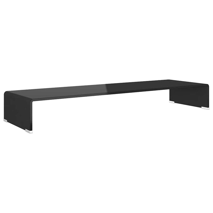 Stand TV/Suport monitor din sticlă, 100x30x13 cm, negru - WALTI WALTI