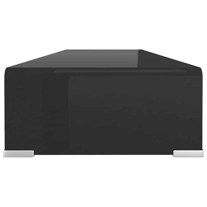 Stand TV/Suport monitor din sticlă, 100x30x13 cm, negru - WALTI WALTI
