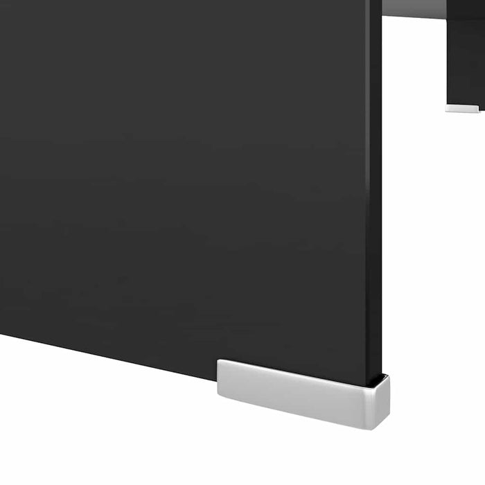 Stand TV/Suport monitor din sticlă, 100x30x13 cm, negru - WALTI WALTI
