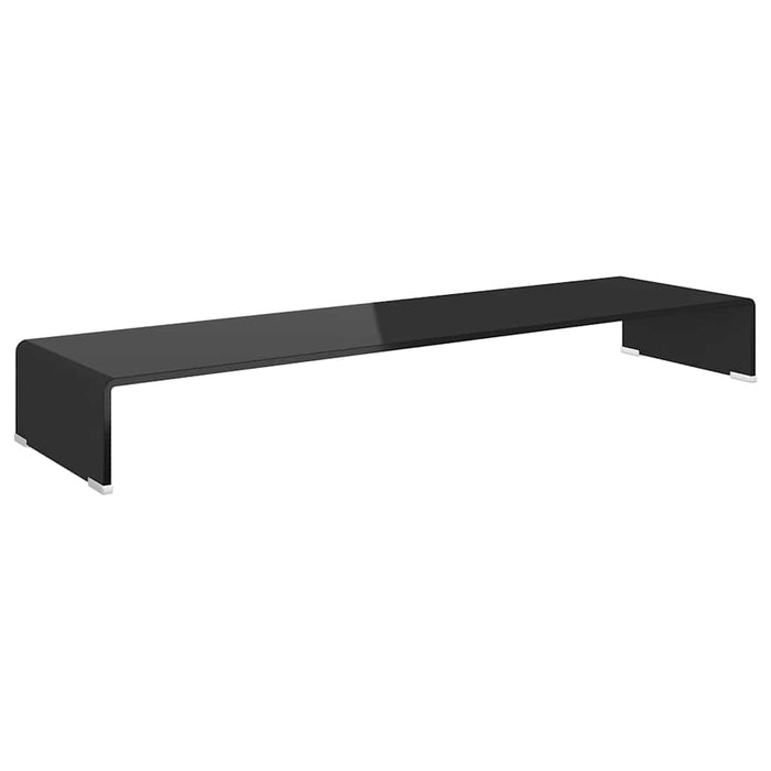 Stand TV/Suport monitor, sticlă, 110x30x13 cm, negru - WALTI WALTI