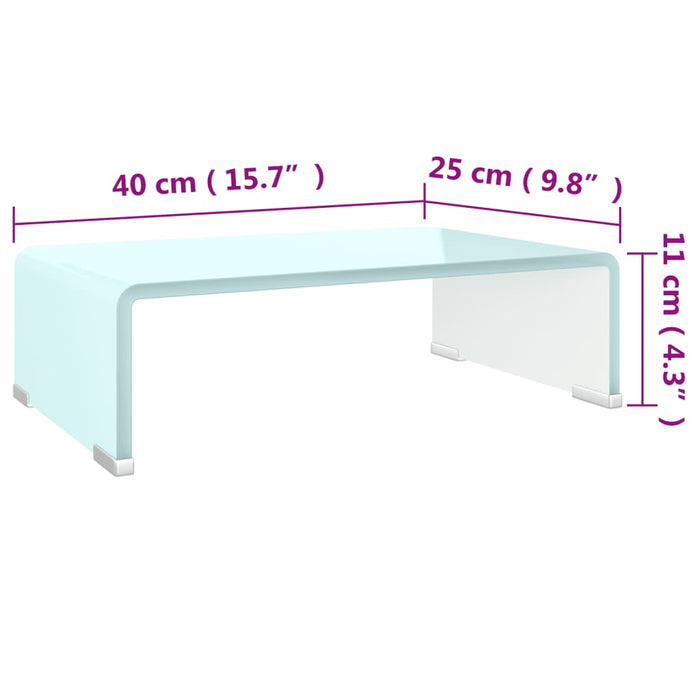 Stativ TV/Suport monitor, sticlă, verde, 40 x 25 x 11 cm - WALTI WALTI