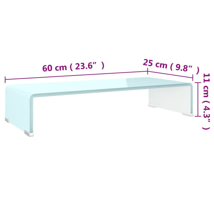 Stativ TV/Suport monitor, sticlă, verde, 60 x 25 x 11 cm - WALTI WALTI