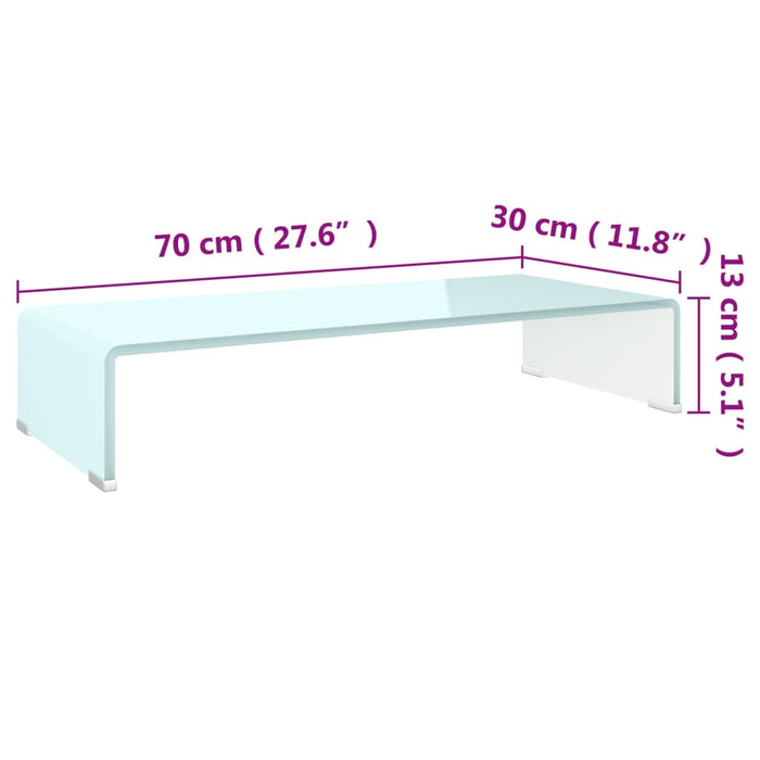 Stativ TV/Suport monitor, sticlă, verde, 70 x 30 x 13 cm - WALTI WALTI