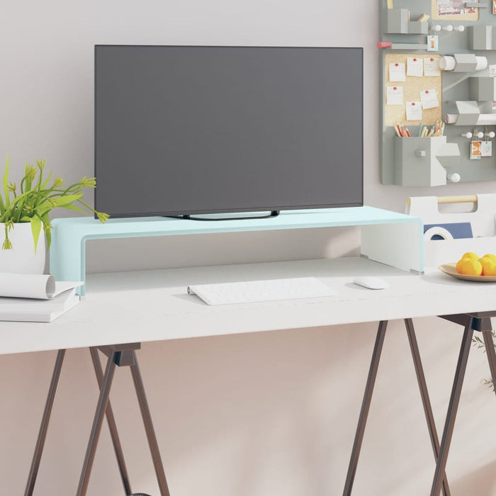 Stativ TV/Suport monitor, sticlă, verde, 80 x 30 x 13 cm - WALTI WALTI
