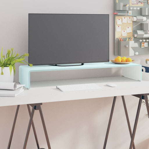 Stativ TV/Suport monitor, sticlă, verde, 90 x 30 x 13 cm - WALTI WALTI