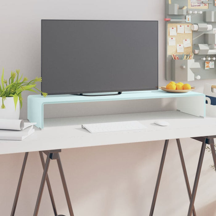 Stativ TV/Suport monitor, sticlă, verde, 90 x 30 x 13 cm - WALTI WALTI