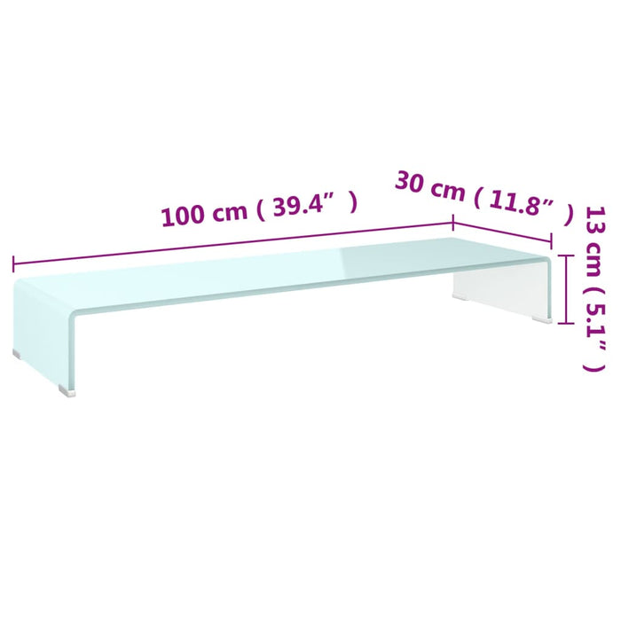 Stativ TV/Suport monitor, sticlă, verde, 100 x 30 x 13 cm - WALTI WALTI