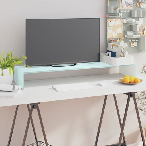 Stativ TV/Suport monitor, sticlă, verde, 100 x 30 x 13 cm - WALTI WALTI