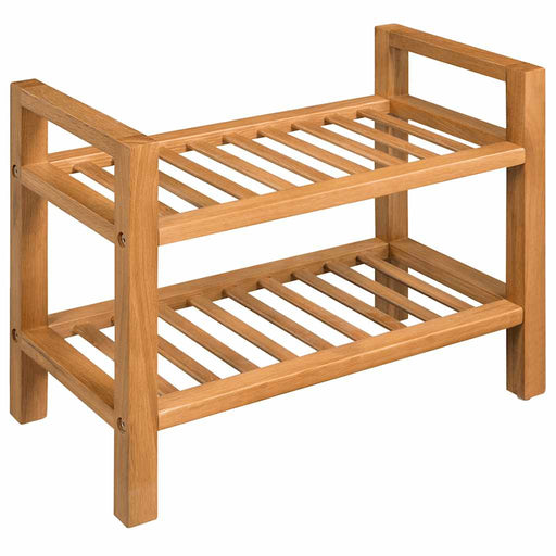 Pantofar cu 2 rafturi, 50x27x40 cm, lemn masiv de stejar - WALTI WALTI
