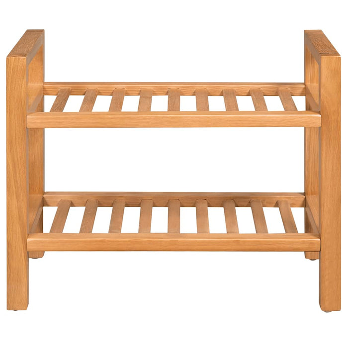 Pantofar cu 2 rafturi, 50x27x40 cm, lemn masiv de stejar - WALTI WALTI