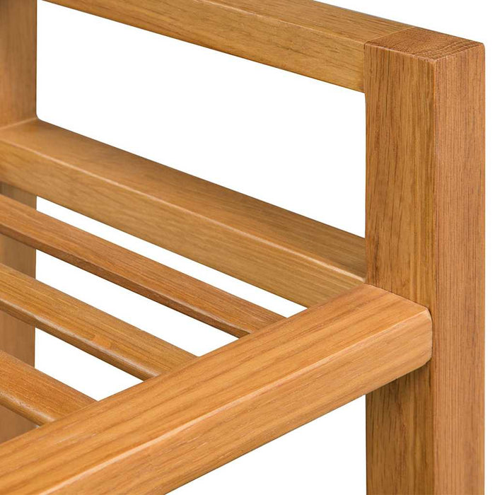 Pantofar cu 2 rafturi, 50x27x40 cm, lemn masiv de stejar - WALTI WALTI
