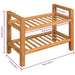 Pantofar cu 2 rafturi, 50x27x40 cm, lemn masiv de stejar - WALTI WALTI