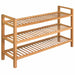 Pantofar cu 3 rafturi, 100x27x60 cm, lemn masiv de stejar - WALTI WALTI
