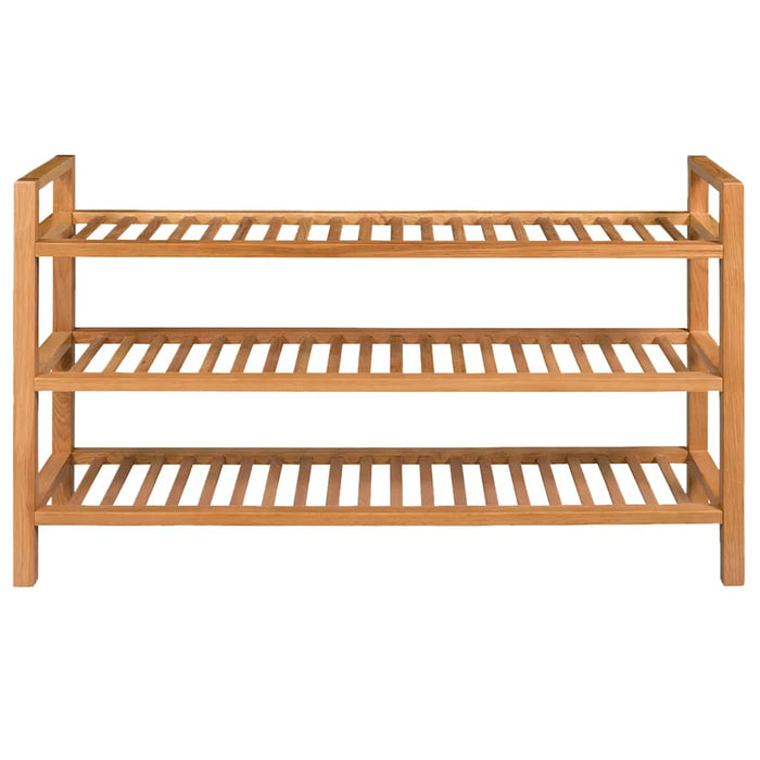 Pantofar cu 3 rafturi, 100x27x60 cm, lemn masiv de stejar - WALTI WALTI