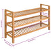 Pantofar cu 3 rafturi, 100x27x60 cm, lemn masiv de stejar - WALTI WALTI