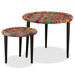 Set măsuțe cafea, 2 buc., detalii chindi împletite, multicolor - WALTI WALTI