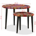 Set măsuțe cafea, 2 buc., detalii chindi împletite, multicolor - WALTI WALTI