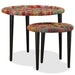 Set măsuțe cafea, 2 buc., detalii chindi împletite, multicolor - WALTI WALTI