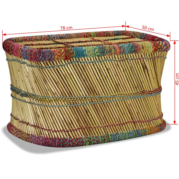 Măsuță de cafea cu detalii chindi, multicolor, bambus - WALTI WALTI