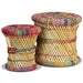 Taburete cu detalii Chindi, 2 buc., multicolor, bambus - WALTI WALTI