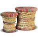 Taburete cu detalii Chindi, 2 buc., multicolor, bambus - WALTI WALTI