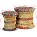 Taburete cu detalii Chindi, 2 buc., multicolor, bambus - WALTI WALTI