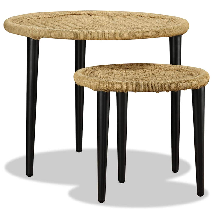 Set măsuțe de cafea, 2 piese, iută naturală - WALTI WALTI