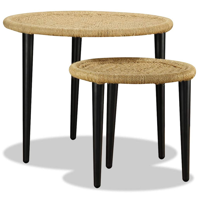 Set măsuțe de cafea, 2 piese, iută naturală - WALTI WALTI
