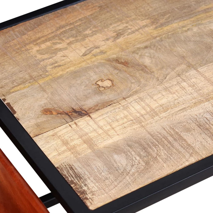 Masuță cafea cu suport reviste din piele naturală, 110x50x45 cm - WALTI WALTI