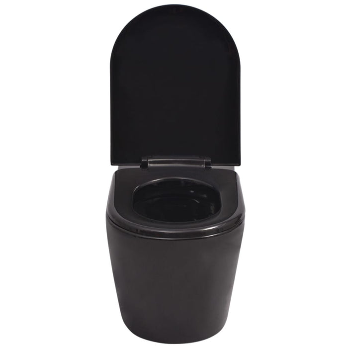 Vas toaletă cu montare pe perete, ceramică, negru - WALTI WALTI