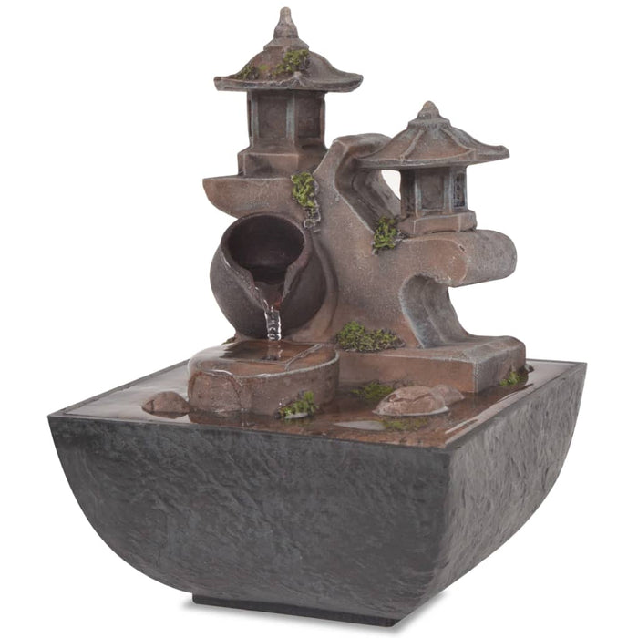 Fântână de interior cu iluminare LED, polirășină - WALTI WALTI