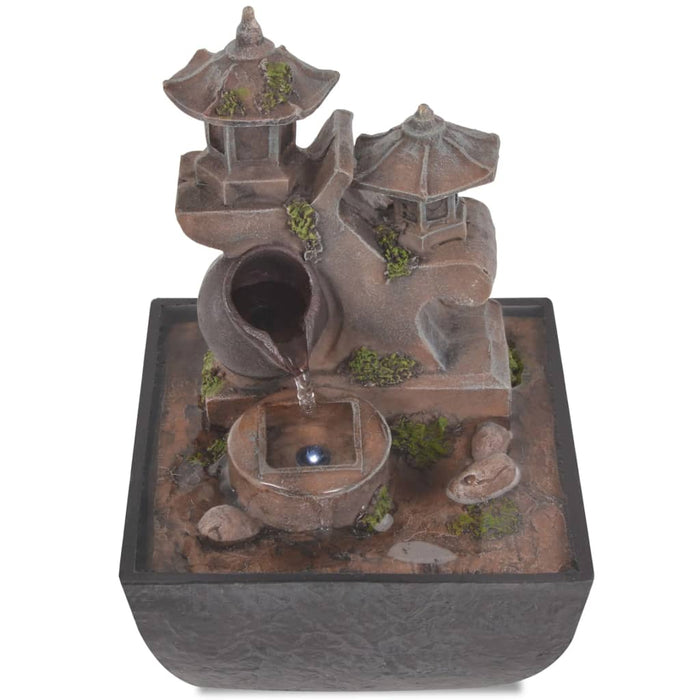 Fântână de interior cu iluminare LED, polirășină - WALTI WALTI