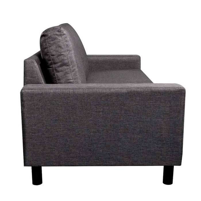 Canapea pentru 3 persoane, material textil, gri închis WALTI