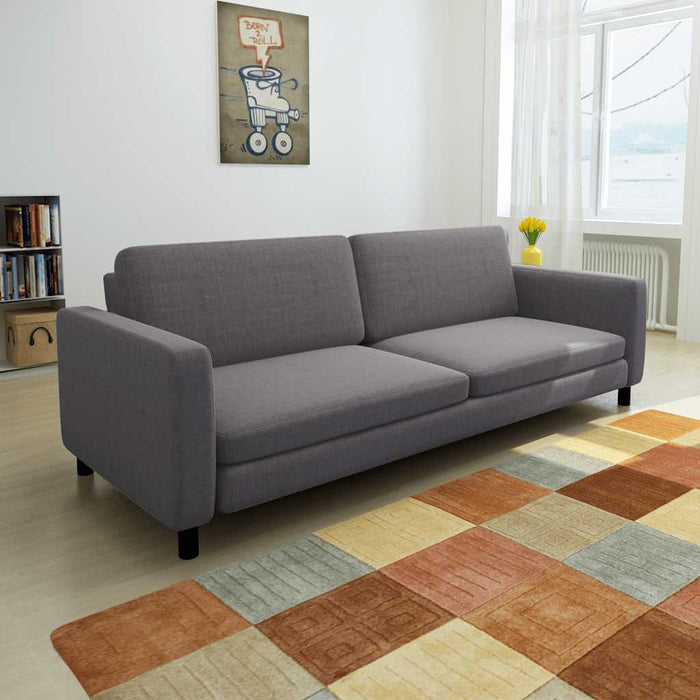 Canapea pentru 3 persoane, material textil, gri închis WALTI